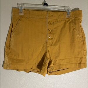 Old Navy Women's High Waist Mustard Shorts